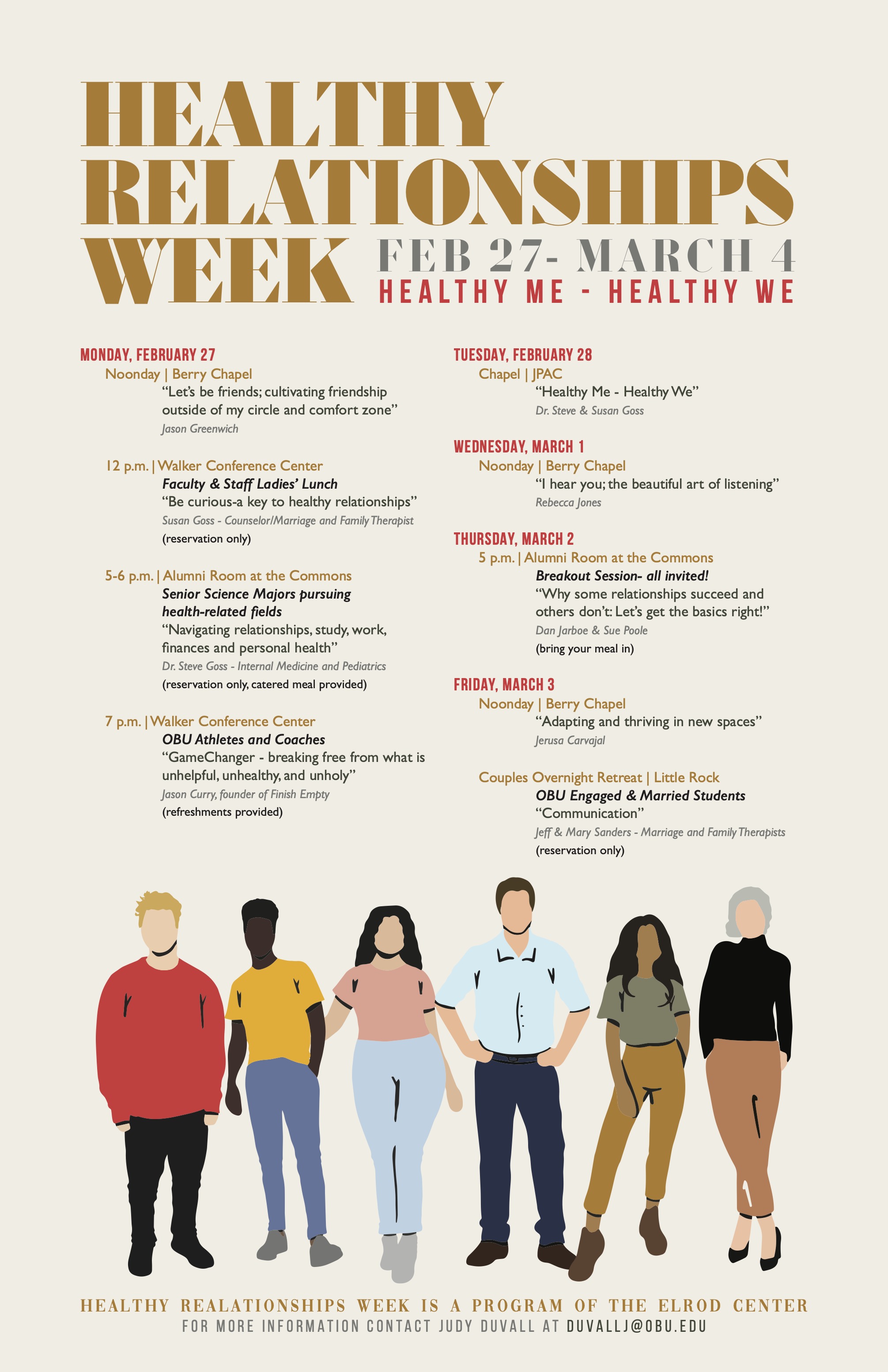 Healthy Relationships Week Schedule