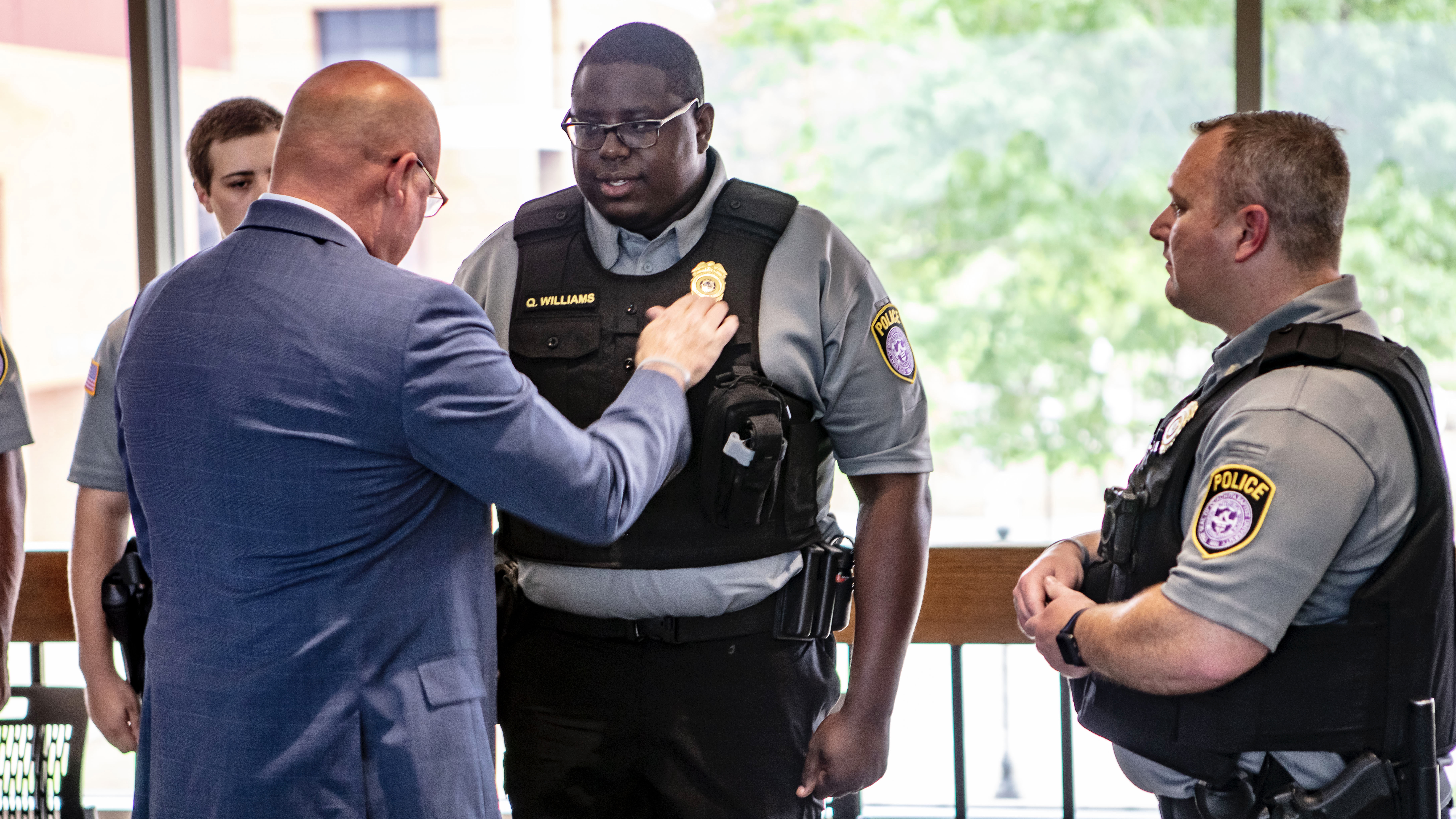 Quantel Williams is commissioned a member of Ouachita campus police