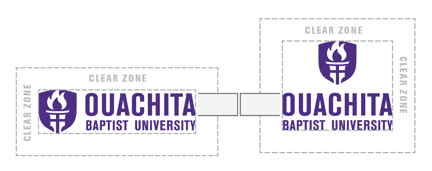 Ouachita Logo Clear Zone Diagram