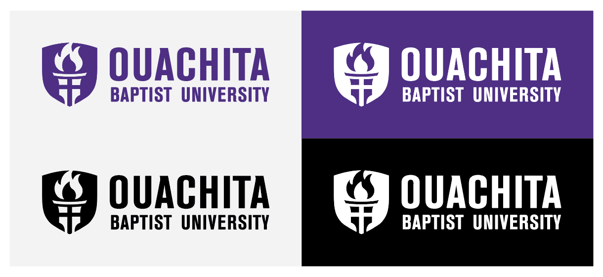 Ouachita Logo Color Variation Examples