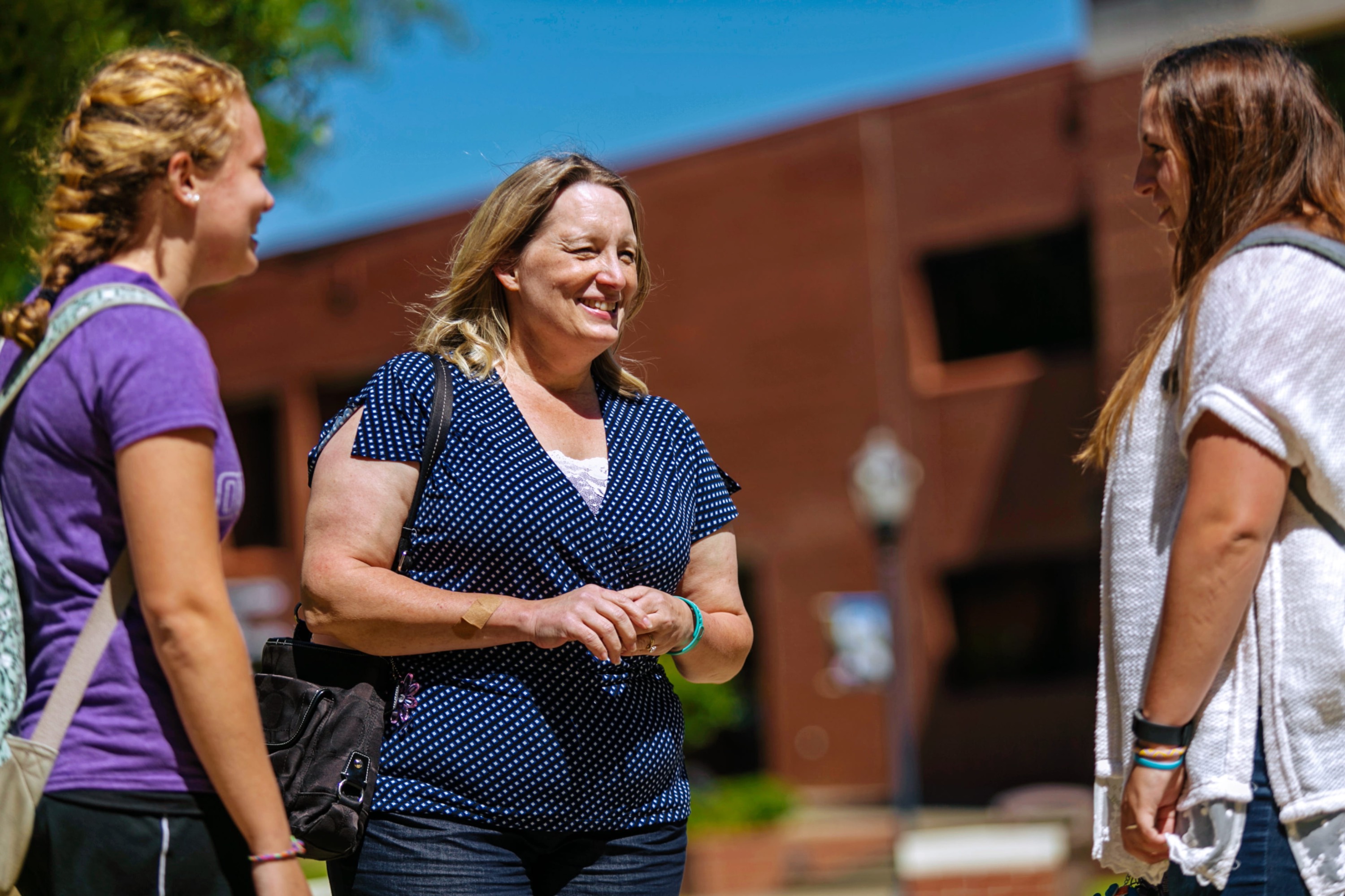professor and students
