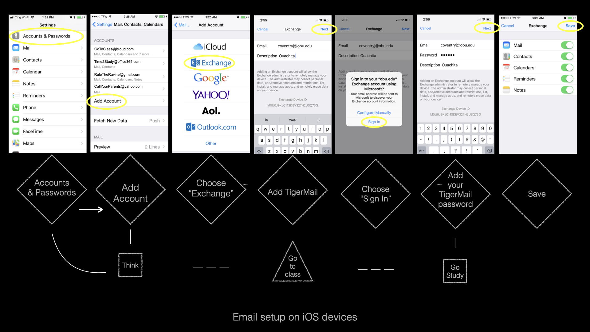 TigerMail Setup on iOS