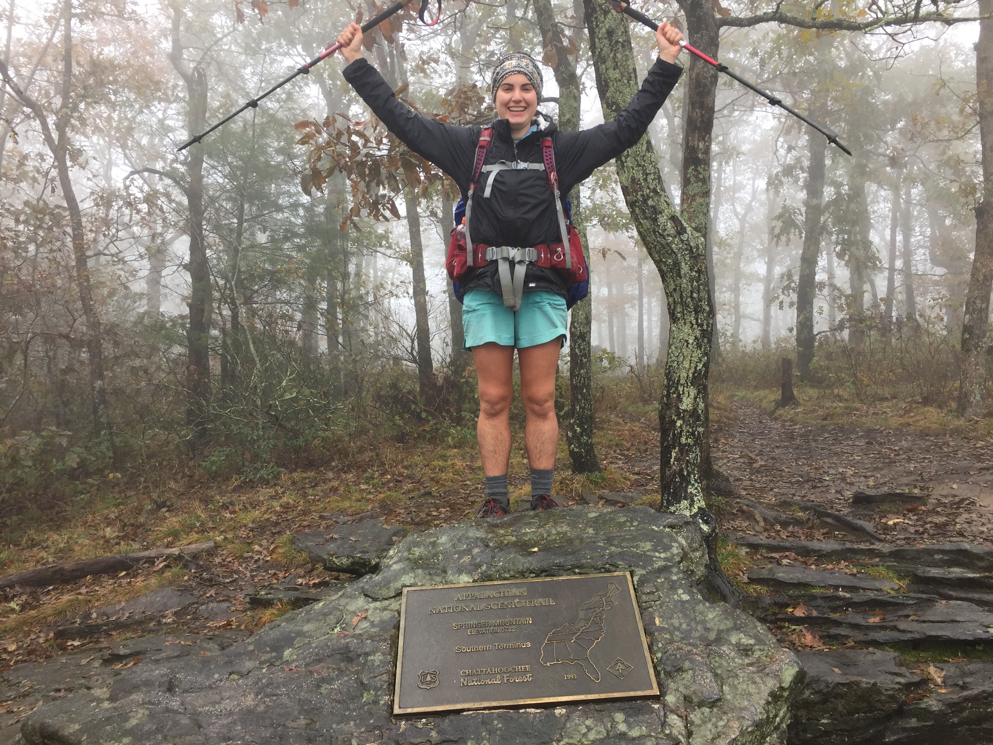 Hannah Dixon finishes hike
