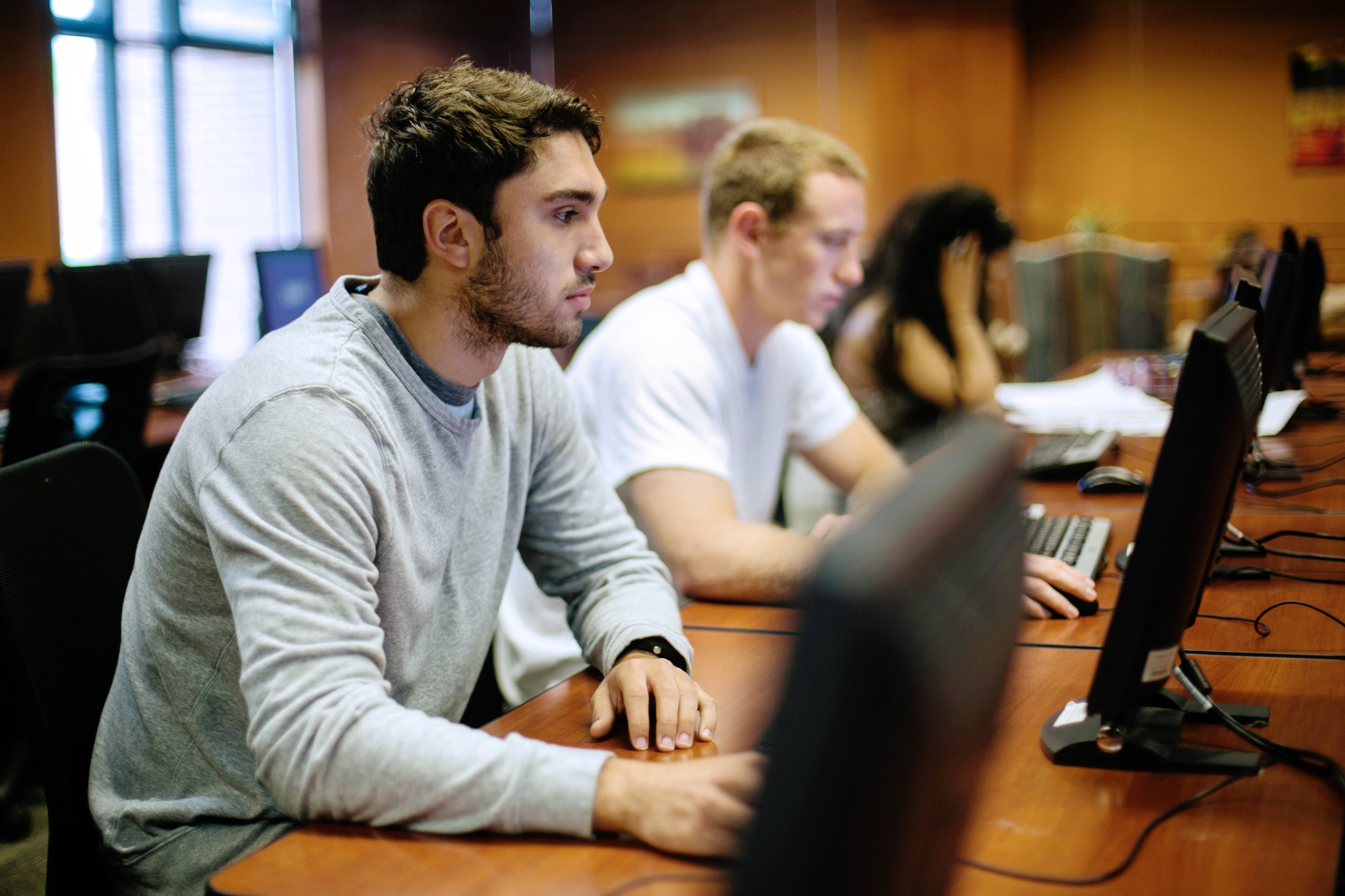 students in computer lab