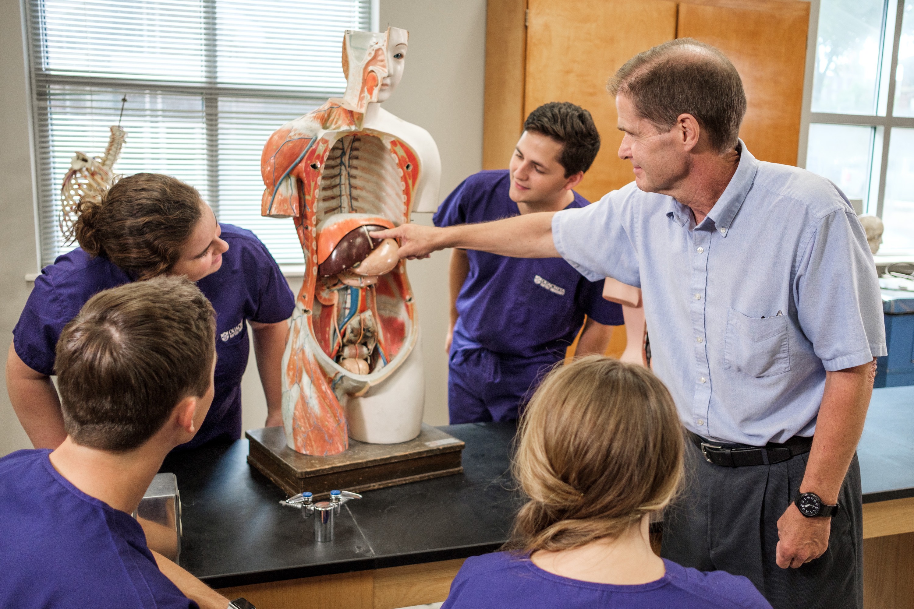 Students and Dr. Tim Knight in Ouachita's Patterson School of Natural Sciences