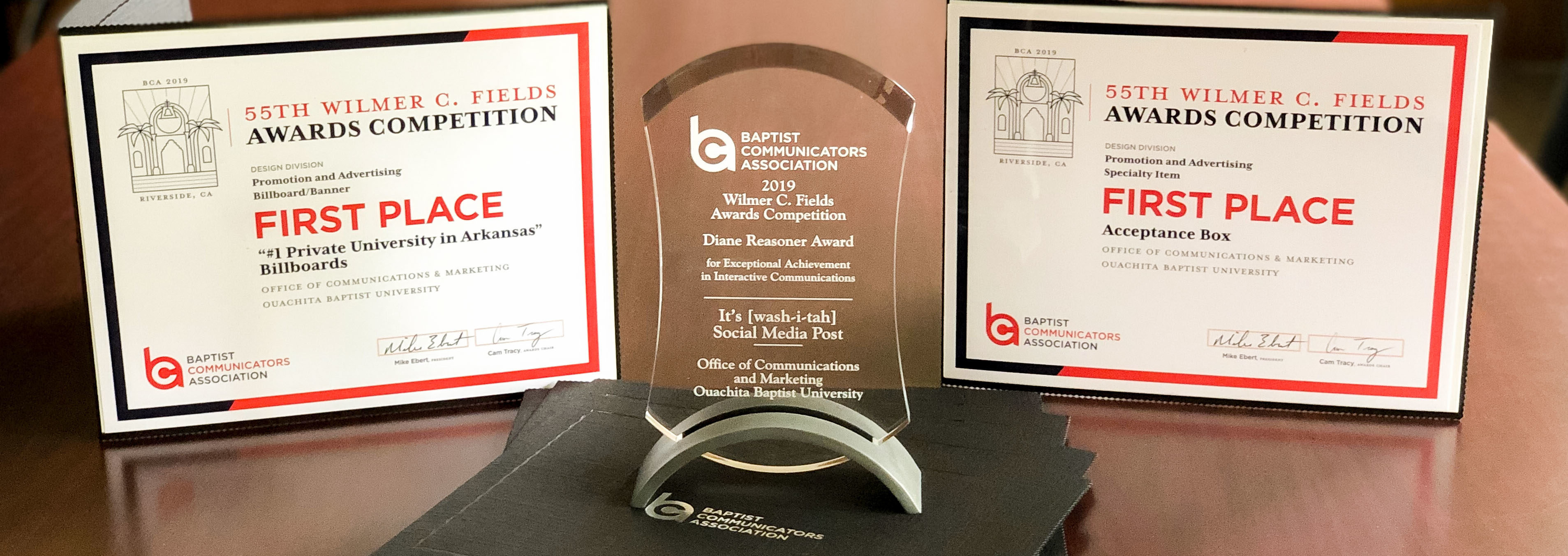 Ouachita finished with 13 awards, including a grand prize, in the Baptist Communicators Association Awards.