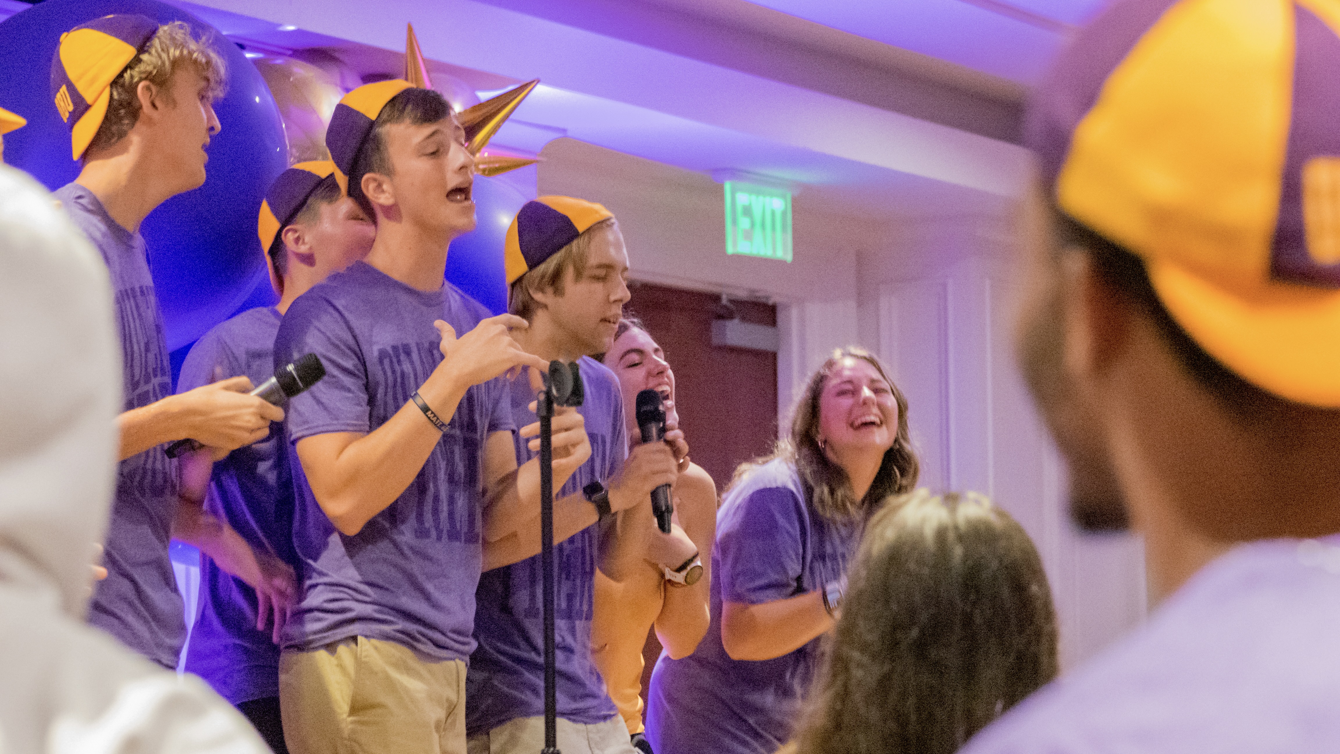 Purple and Gold party during Welcome to Ouachita's World