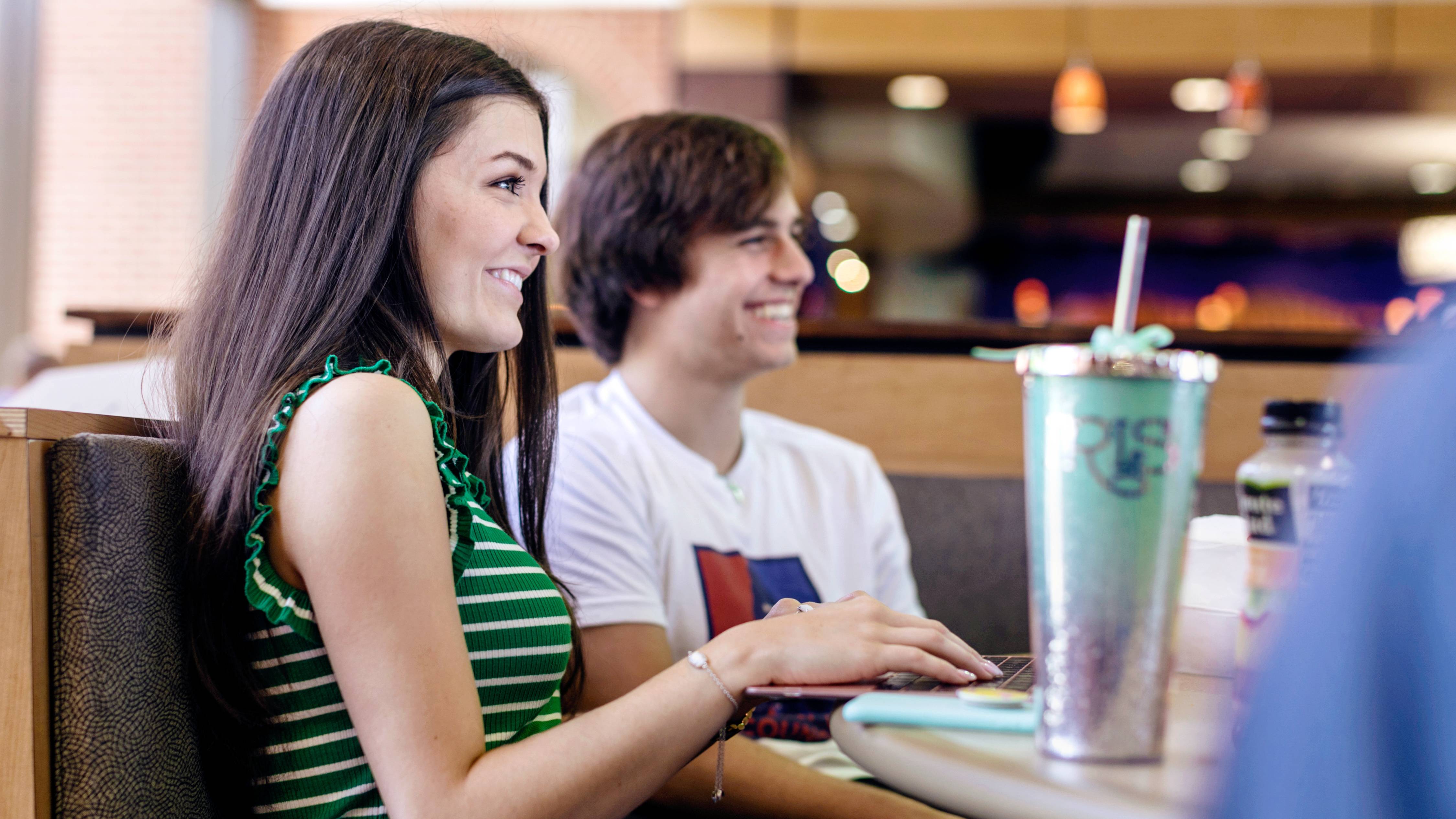 Students studying