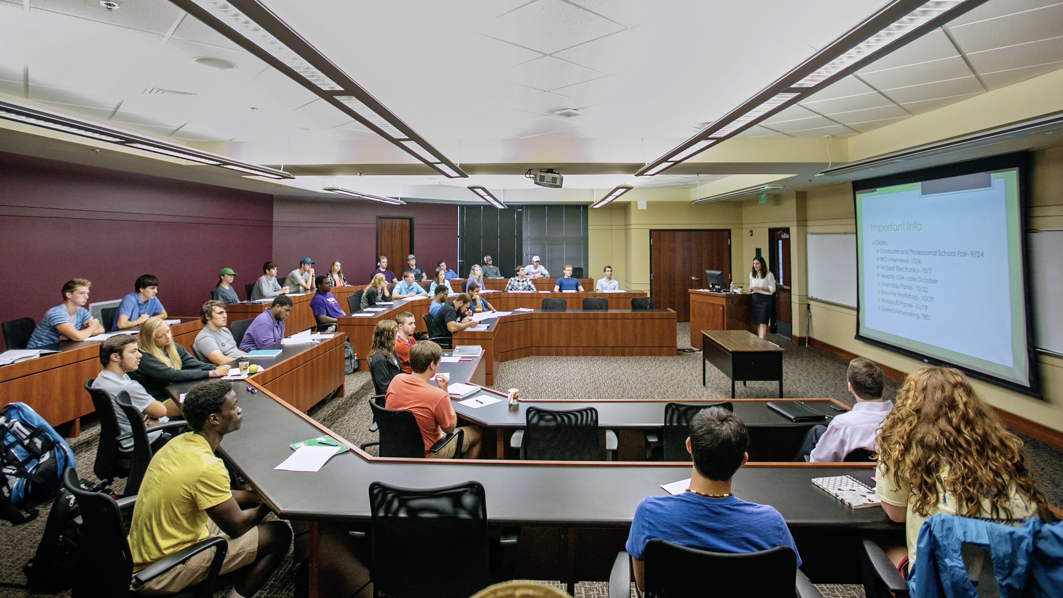 Students in the Hickingbotham School of Business at Ouachita Baptist University