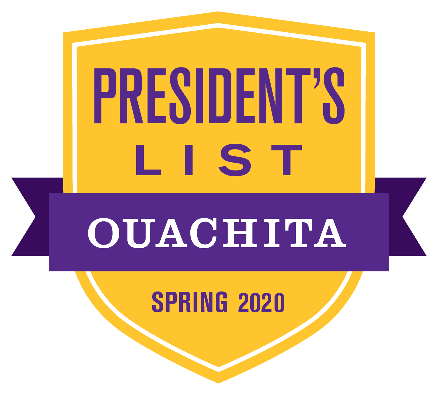 President's List badge spring 2020