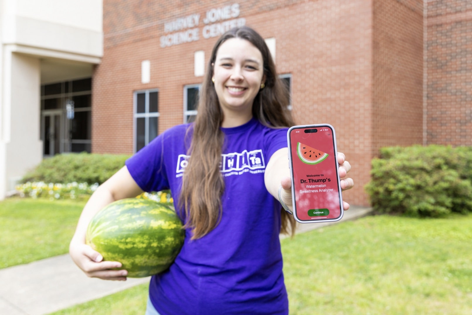 Rachel Scott with Dr. Thump app