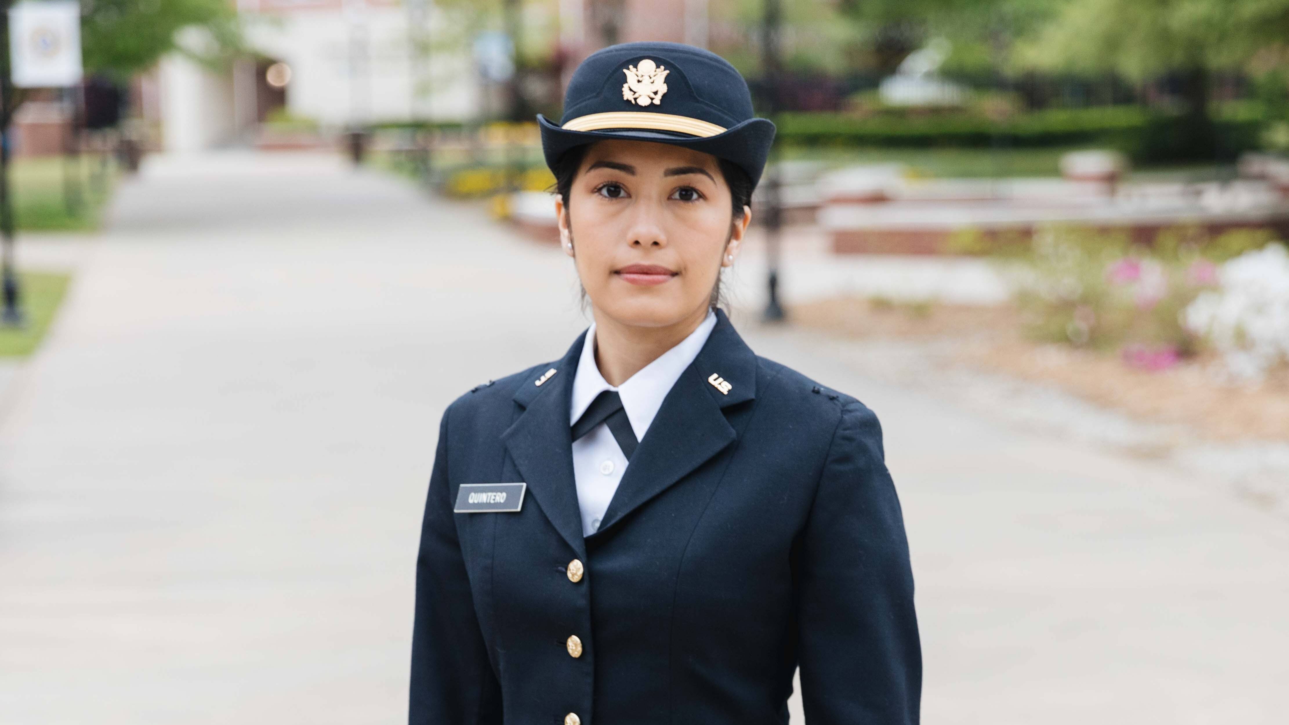 Stephany Quintero in uniform