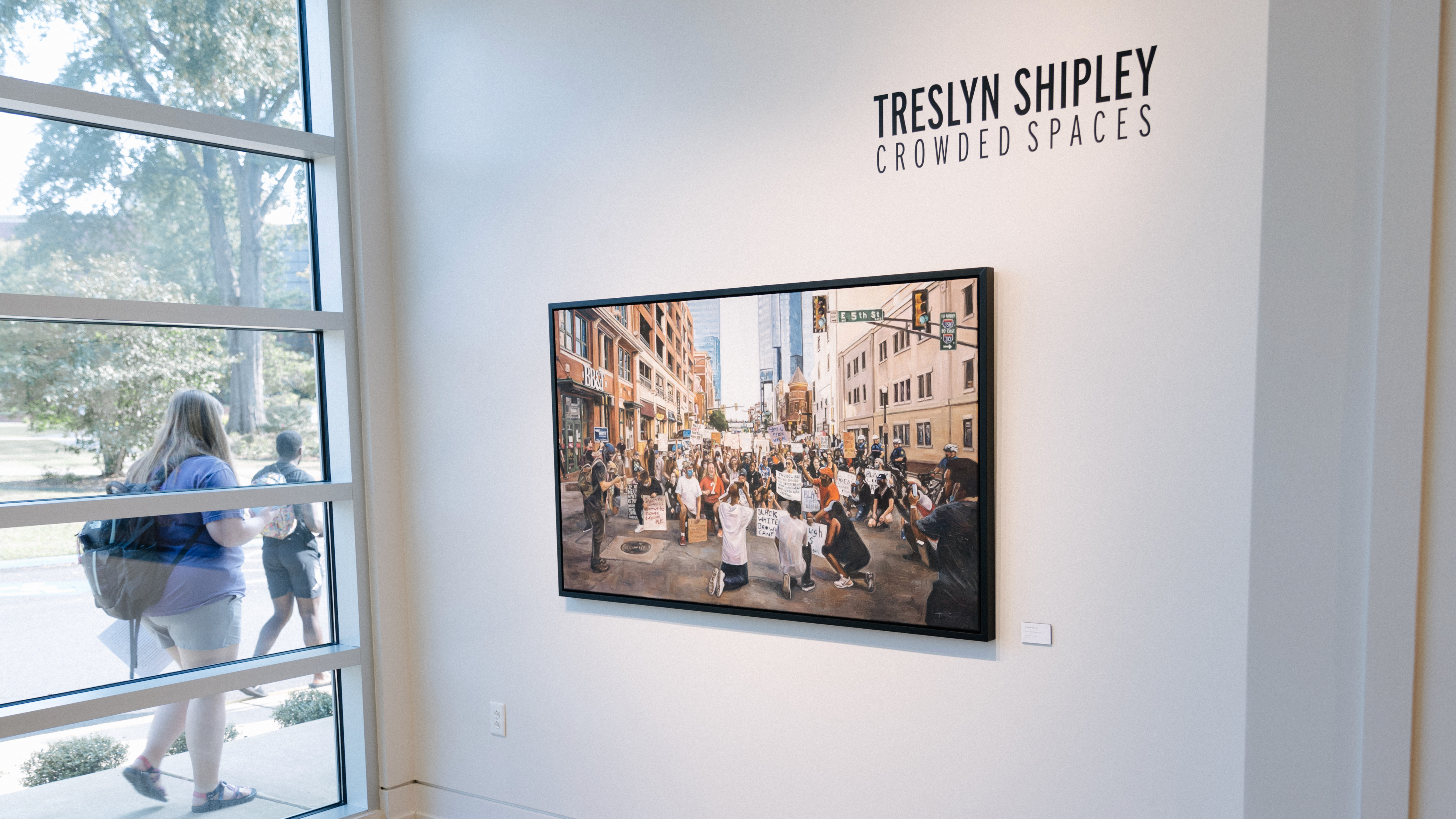 Treslyn Shipley's exhibit titled "Crowded Spaces"