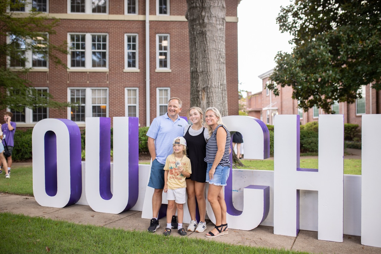 A family at move-in day