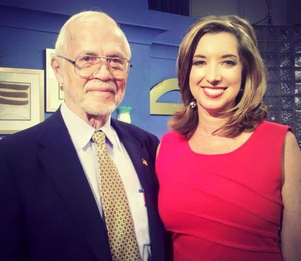 Author May with Bill Downs