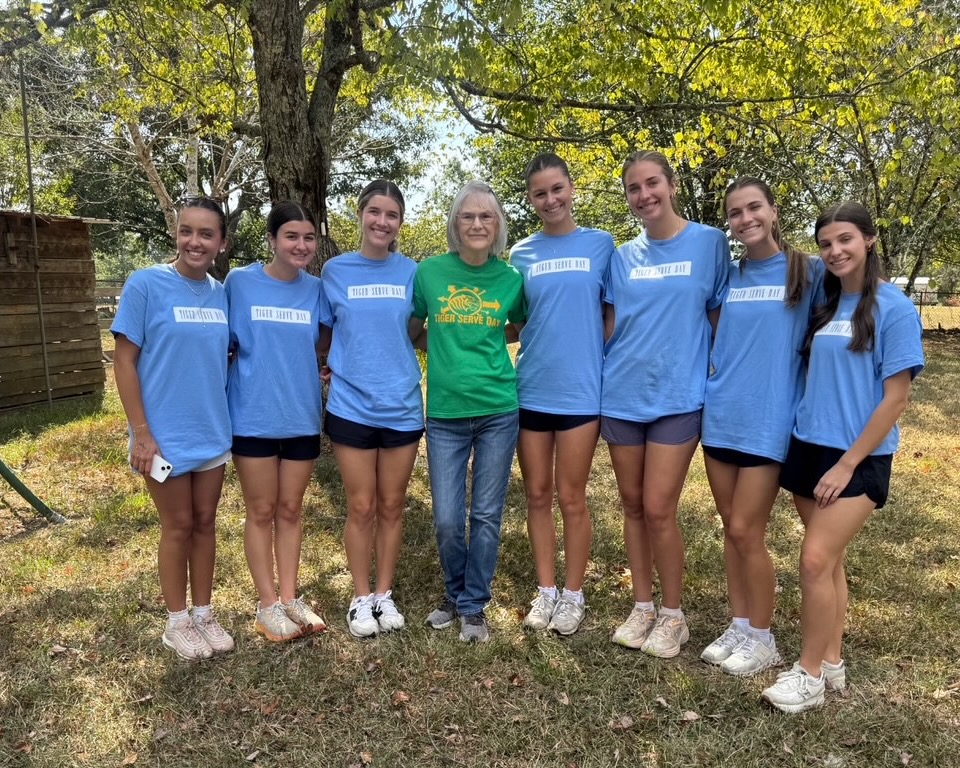 Runyan with students